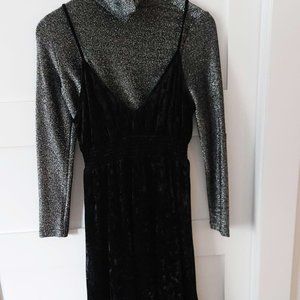 black velvet dress set